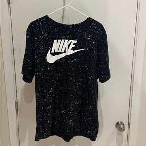 Nike Black Tee with White Speckles